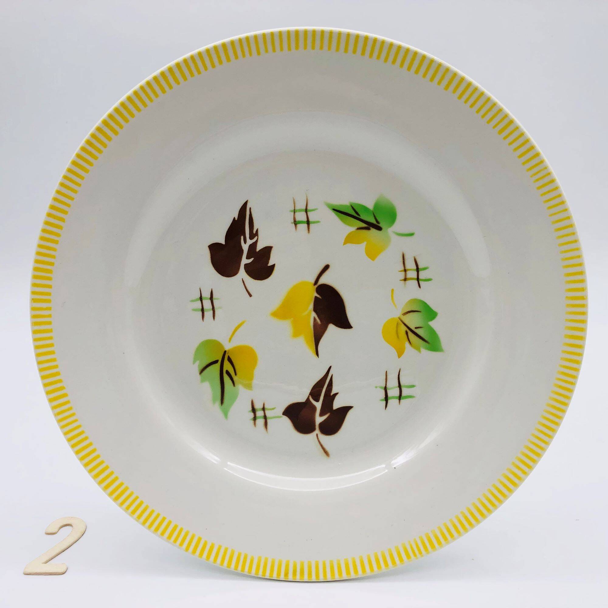 5 old flat plates Digoin Sarreguemines / Sirocco model