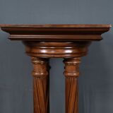Swivelling stool in walnut, neo-Gothic style – 1900