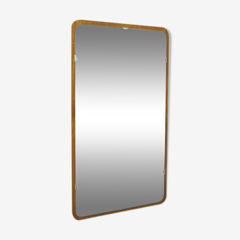 Scandinavian minimalist teak mirror, 1960s - 65x38cm