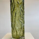 textured glass vase
