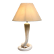 Vintage white ceramic cobra table lamp, 1970s. Attributed to Tommaso Barbi.