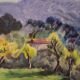 Old oil on wooden panel