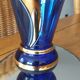 Vase boom bleu et or