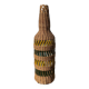 Large vintage woven rattan vase 1960s