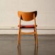 Chaise vintage en skaï rouge