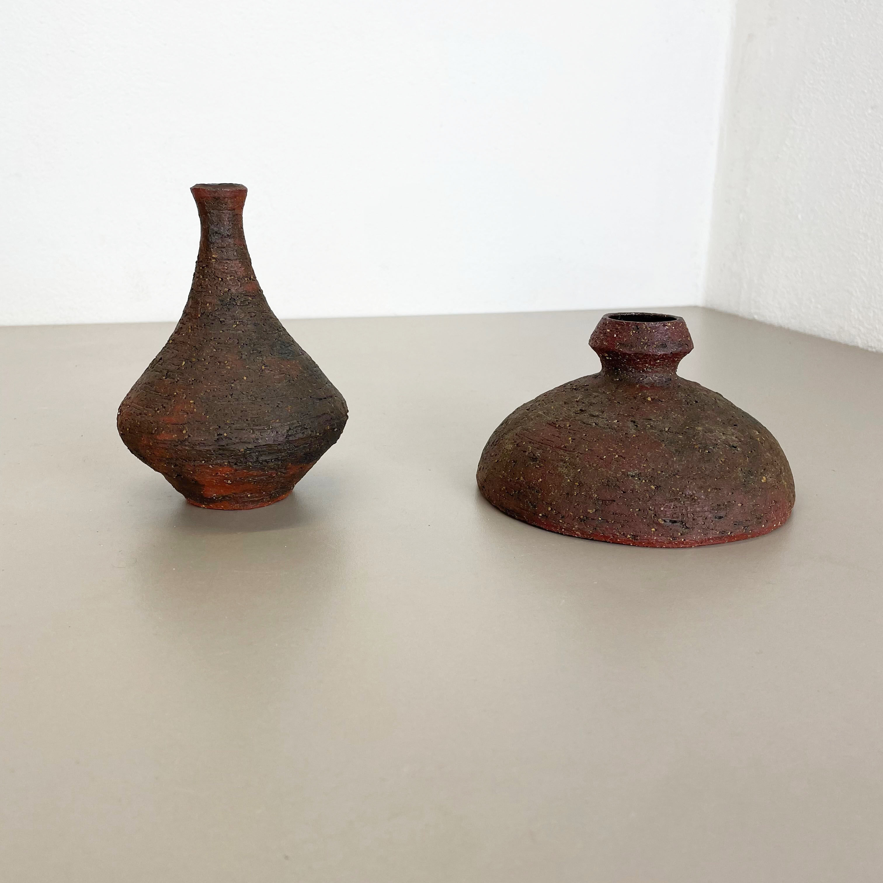 Set of 2 Studio Pottery Sculptural Objects Gerhard Liebenthron, Germany, 1970s