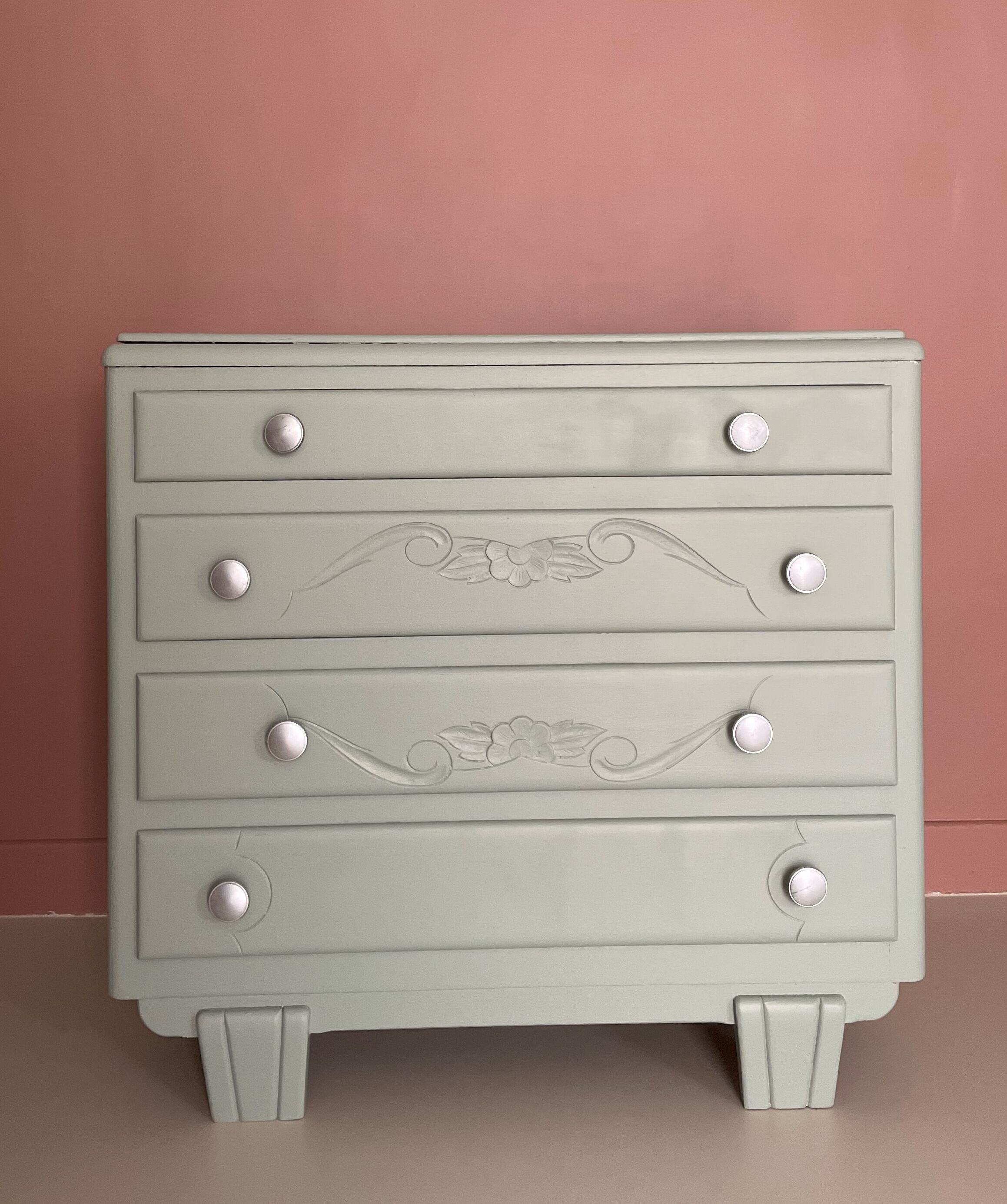 Commode Art déco revisité - vert tendre