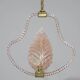 Midcentury Pink Leaf Murano Glass Chandelier by Barovier e Toso, 1950s