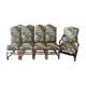 8 chairs and 1 Louis XIII style armchair handmade.