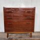 Chest of drawers compass feet in teak 1960 vintage