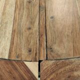 Round walnut table