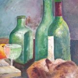 Oil on panel - Still life signed Donzé