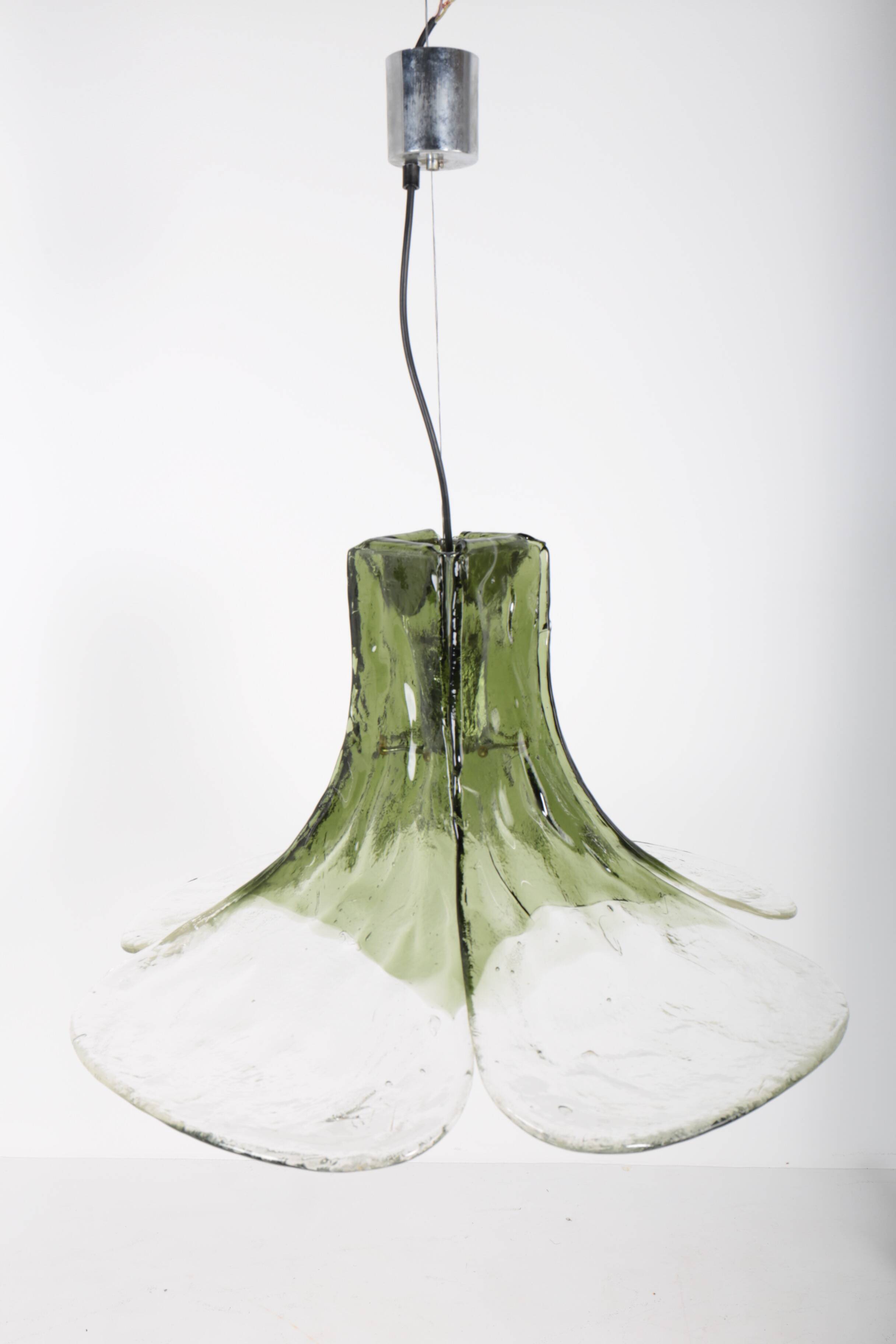 LS 185 pendant light by Carlo Nason for Mazzega, Italy, 1970s
