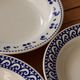 4 mismatched vintage earthenware soup plates - Camilla set