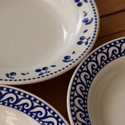 4 assiettes creuses vintage dépareillées faïence - Lot Camilla