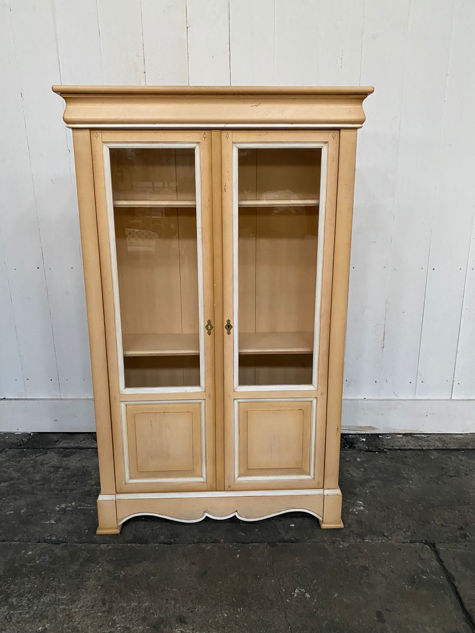 Patinated Louis-Philippe style showcase