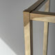 Golden metal and glass side table – 1970s