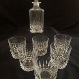Carafe "Etzel" et 6 verres  "Vilandry" en cristal