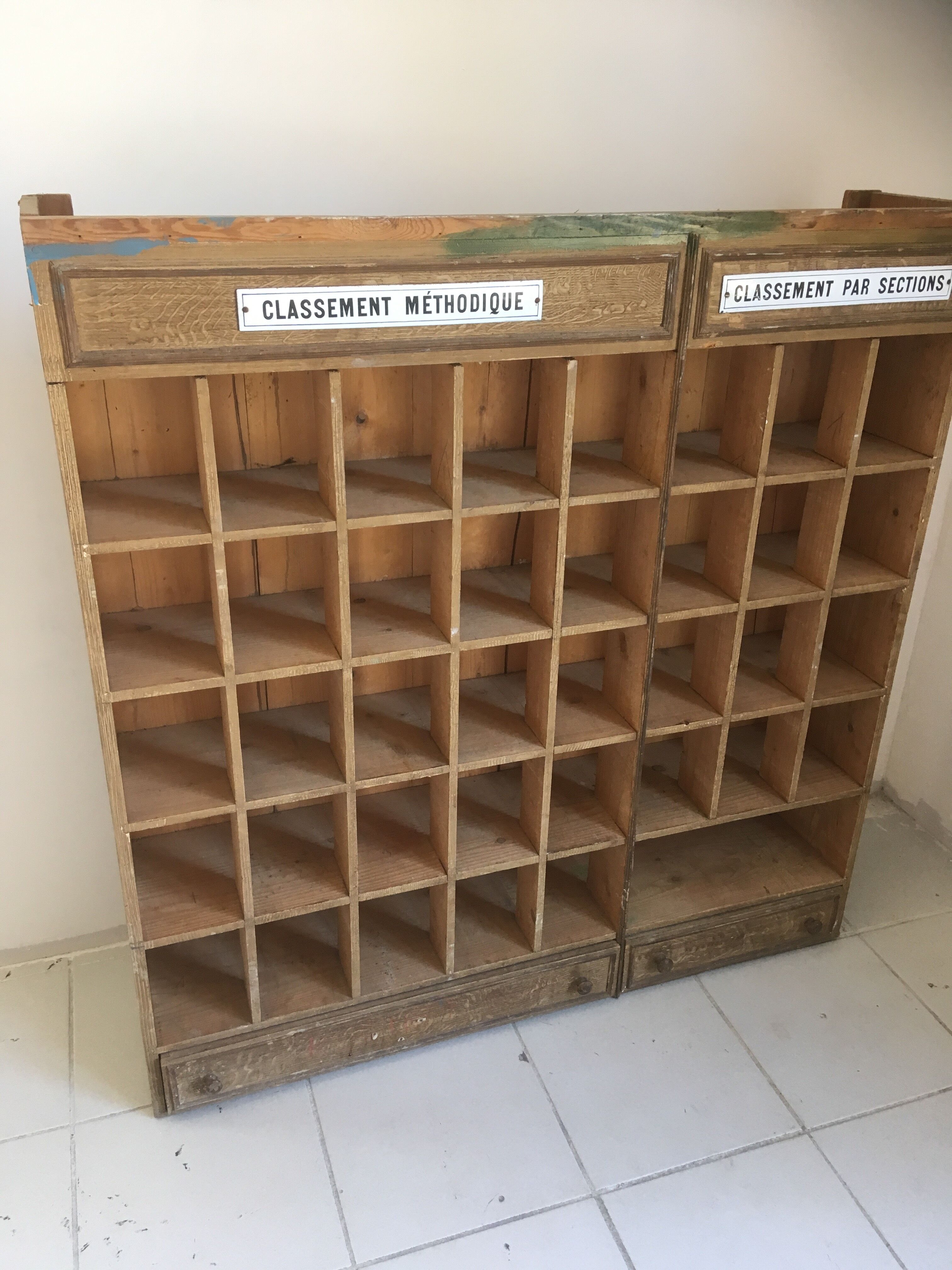 wooden postal sorting Cabinet