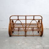 Vintage rattan pretzel sofa