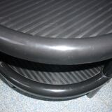 Black table with 2 trays, 1970