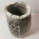 Ceramic vase or pot in gray beige color