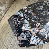 90s coffee table with Agate stone effect.