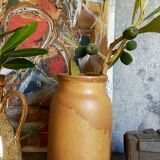 Vase droit en grès émaillé Français vintage