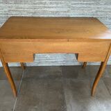 5-drawer desk 1940 in light oak, curved legs