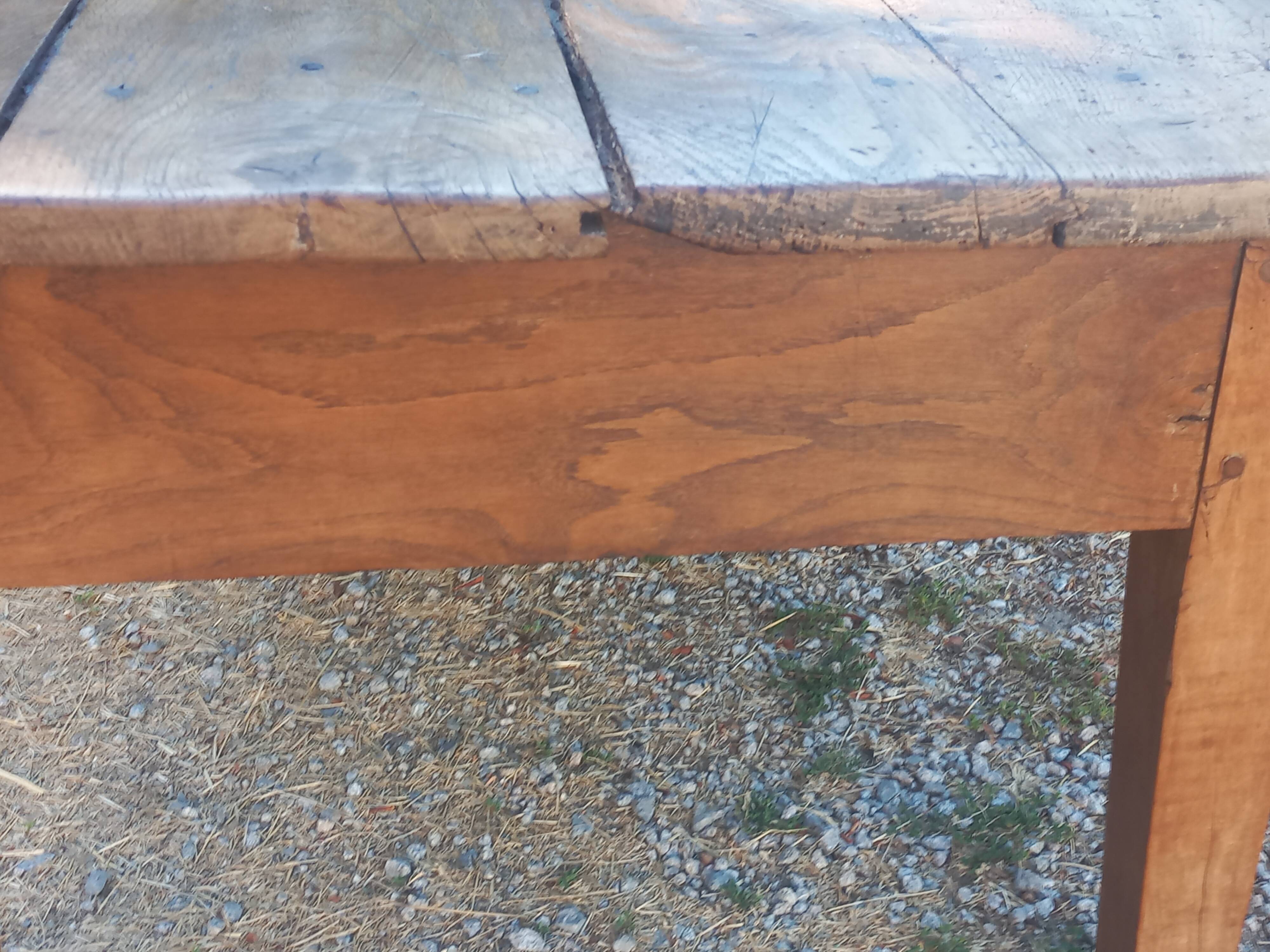 19th-century oak farmhouse coffee table 149cm