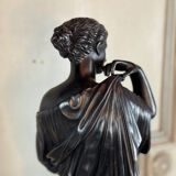 Diane de Gabies, bronze after the antique, black patina 19th century