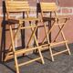 Bamboo counter or bar. (With 2 folding high chairs)
