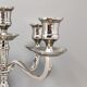 1950s Stunning Candelabra for Five Candles in Stainless Steel. Handmade. Made in Italy
