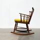 Mid-century rocking chair with new Kvadrat cushion by Børge Mogensen for FDB Møbler, 1960s.