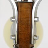 Bauhaus chrome & wood chandelier, 1940
