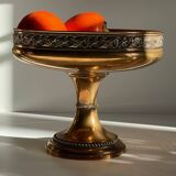 Coupe à fruits métal argenté et bronzé ancien