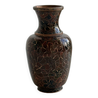 Cloisonné enamel vase.