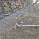 19th century wrought iron garden bistro pedestal table