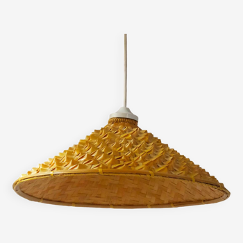 Wicker pendant lamp from the 70s