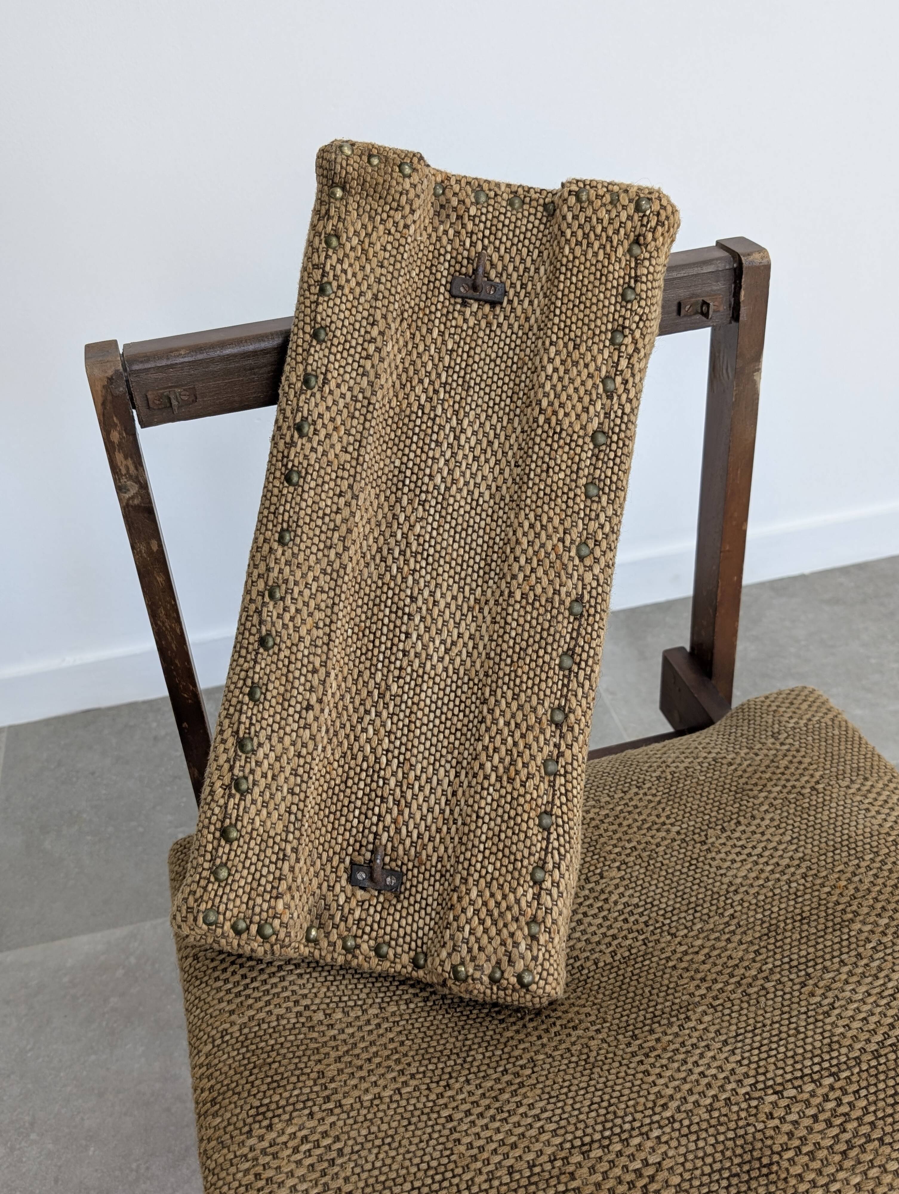 Pair of Rietveld Style Chairs with Adjustable Seat and Backrest, 1950s