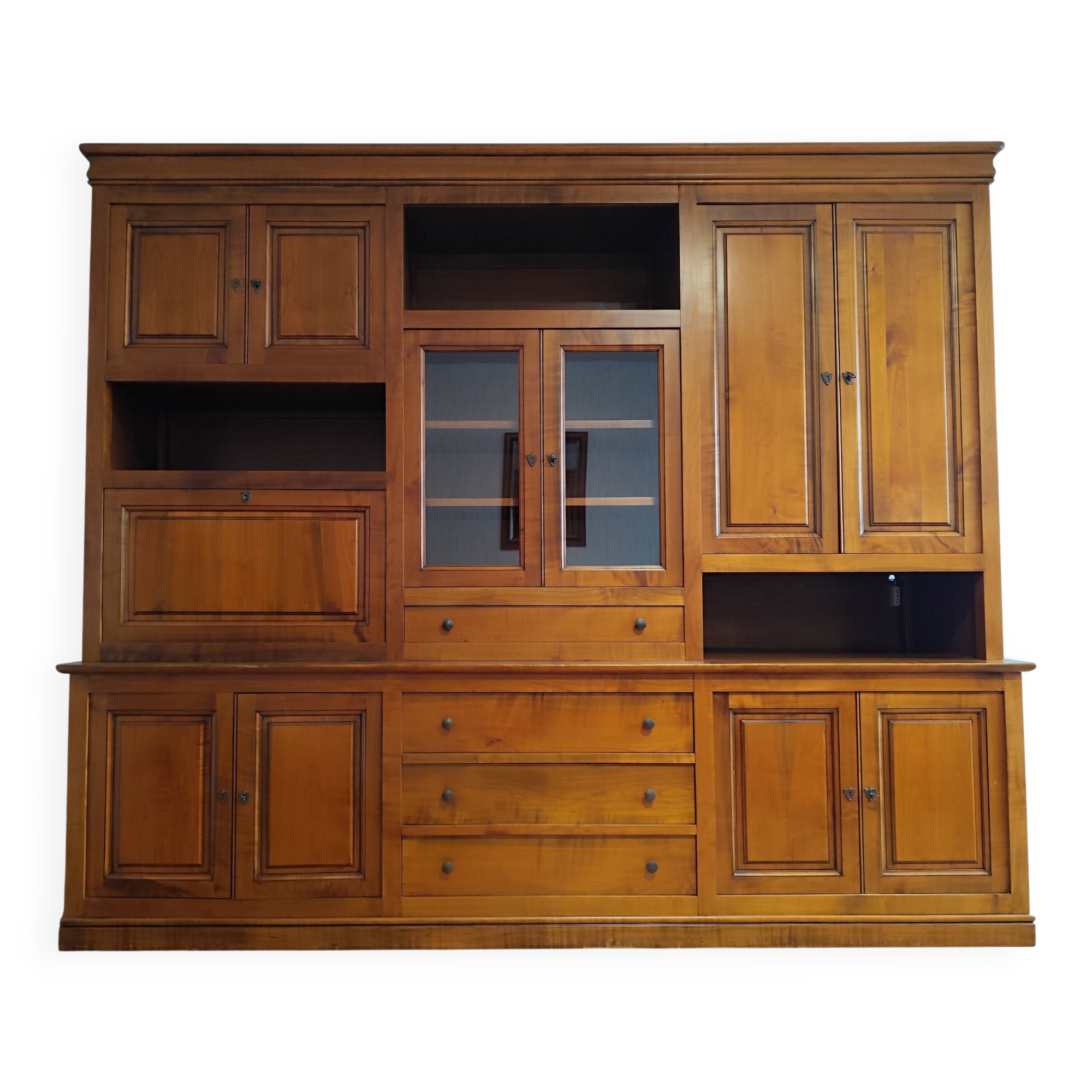 Cherry wood sideboard made by a master cabinetmaker - 1980