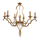 Lustre en laiton, France, milieu du XXe siècle.