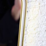 Freeform brass mirror, 42x28 cm