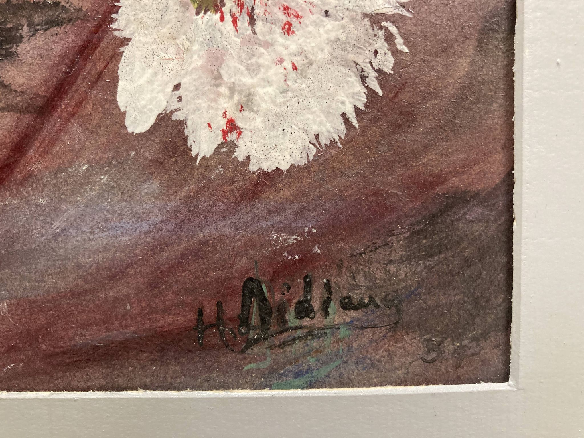 Peinture vintage aux oeillets