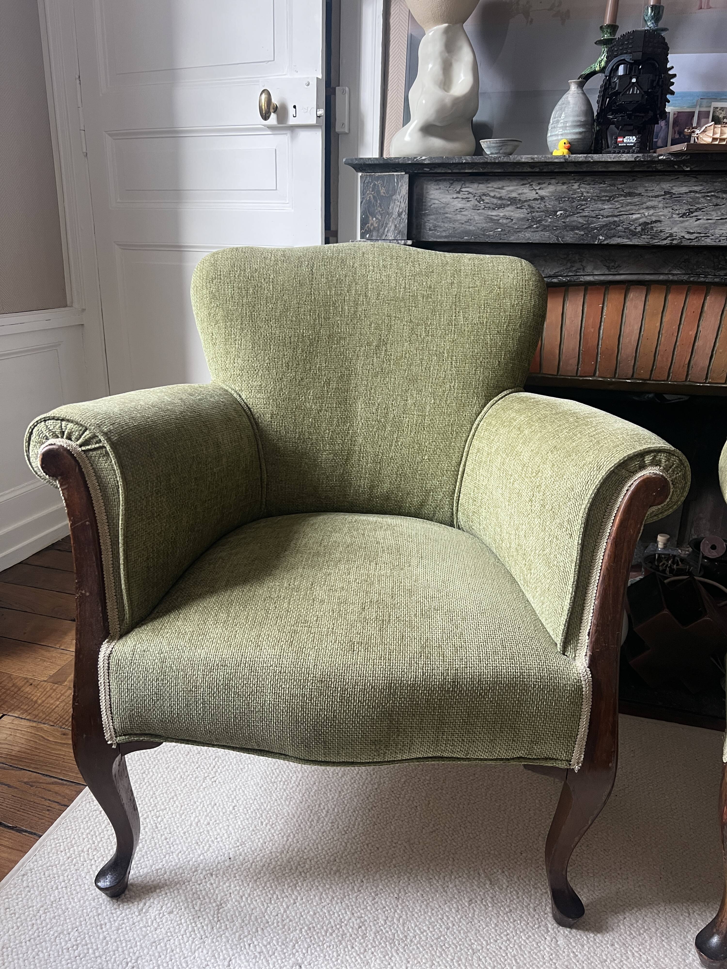 Paire de fauteuils vintage années 60 – esprit scandinave