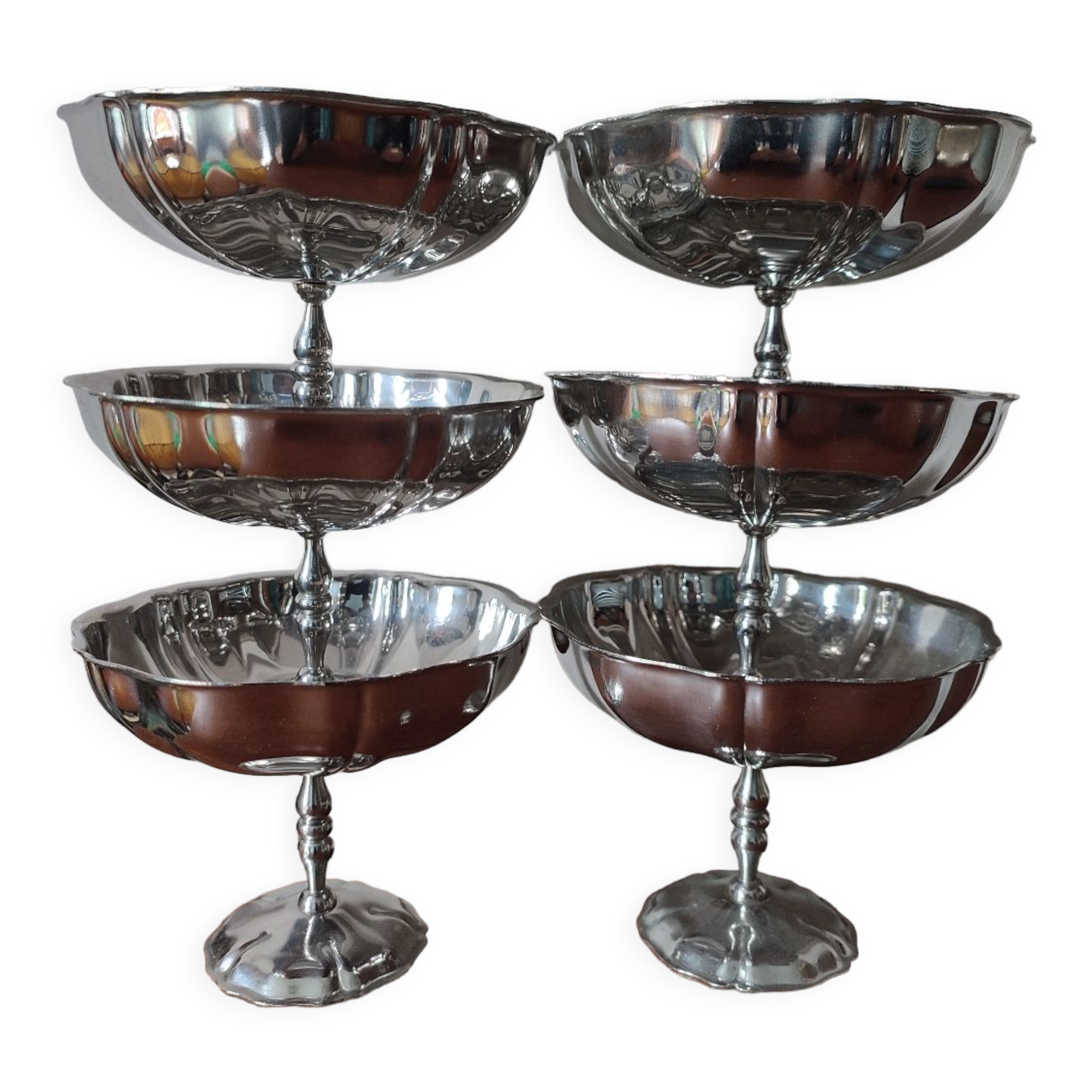 6 stainless steel dessert cups