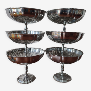 6 stainless steel dessert cups