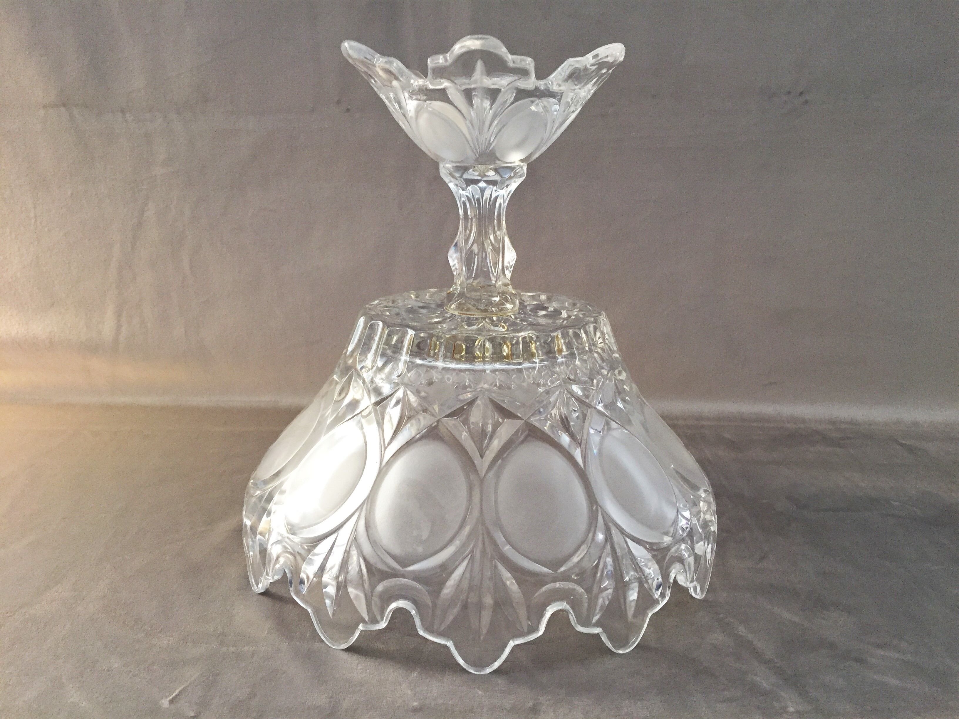 Cup on foot a fruit compotier glass crystal art deco