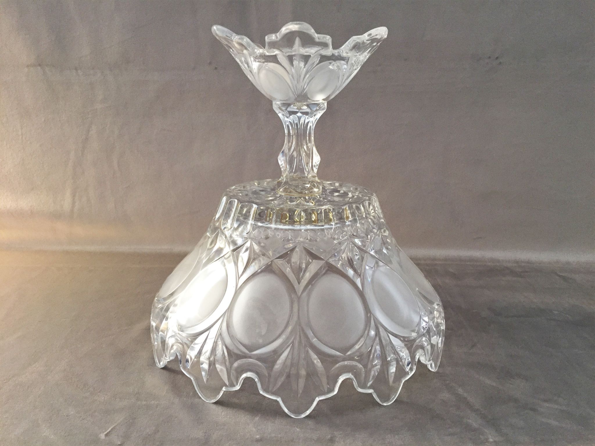 Cup on foot a fruit compotier glass crystal art deco