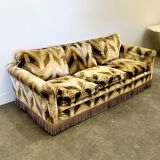 Luxury Vintage Velvet Sofa - Canape - Couch, 1970s.